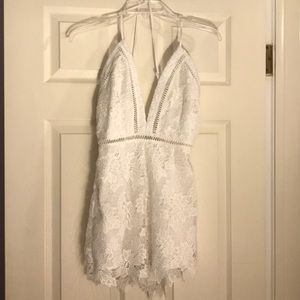 White Embroidered Romper!